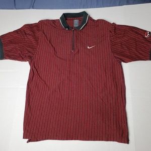 Nike Zip Up Golf Polo 100% Cotton Size L
